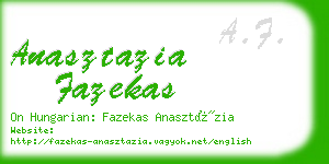 anasztazia fazekas business card